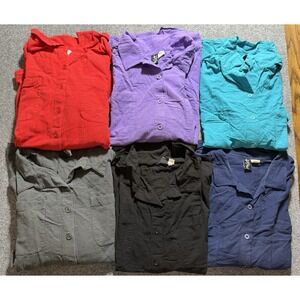 Lot Of 6 On The Plus Side Making It Big Women's Short + 3/4 Oversize Shirt